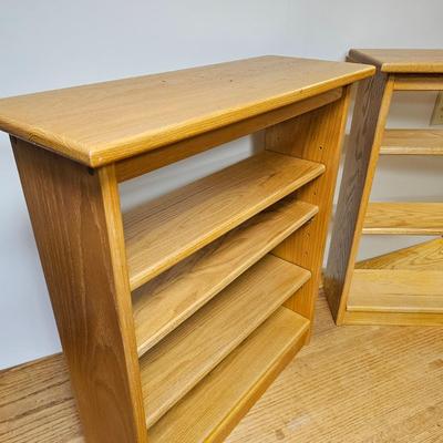 Oak Desk Pieces + Six Oak Shelving Units (BF1-JS)