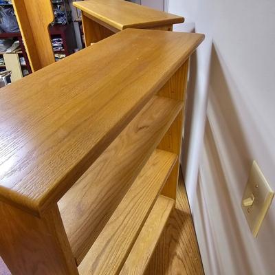 Oak Desk Pieces + Six Oak Shelving Units (BF1-JS)