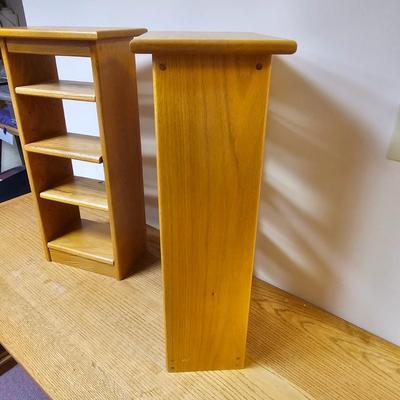 Oak Desk Pieces + Six Oak Shelving Units (BF1-JS)