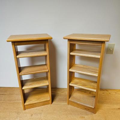 Oak Desk Pieces + Six Oak Shelving Units (BF1-JS)