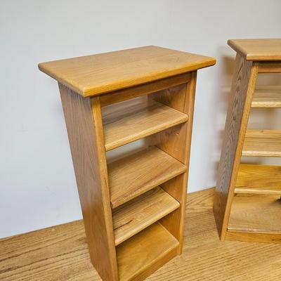 Oak Desk Pieces + Six Oak Shelving Units (BF1-JS)