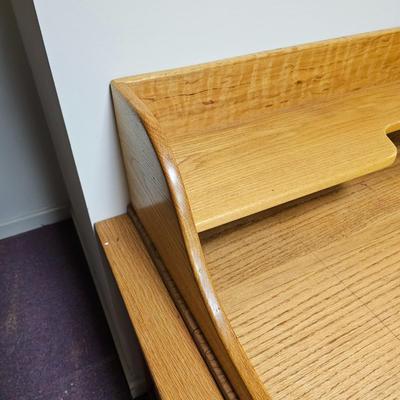 Oak Desk Pieces + Six Oak Shelving Units (BF1-JS)
