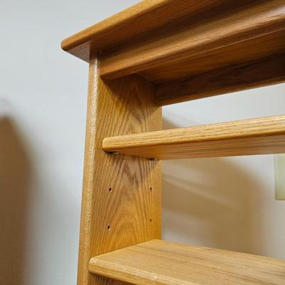 Oak Desk Pieces + Six Oak Shelving Units (BF1-JS)
