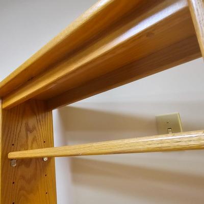 Oak Desk Pieces + Six Oak Shelving Units (BF1-JS)