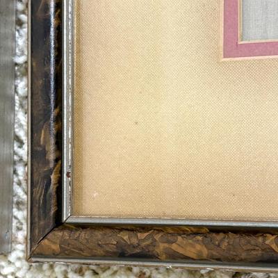 Set of 2 Vintage Framed Asian Flower Paintings
