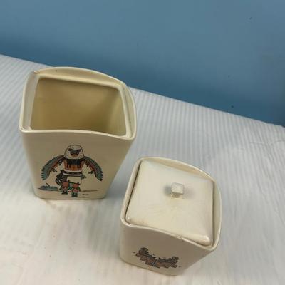 Vintage Southwestern Ceramic Cream & Sugar Set – Native American Art - 18
