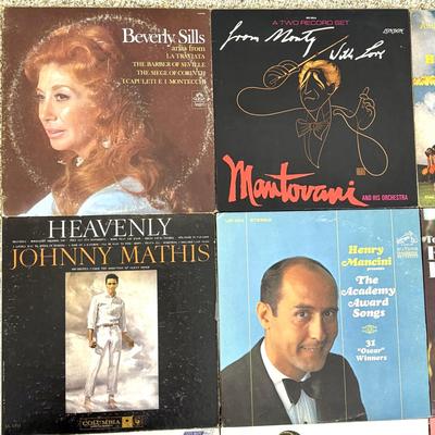 Lot of 30 Records - Barbara Streisand, Bette Midler, Johnny Mathis, Mantovani, Tommy Dorsey, and More