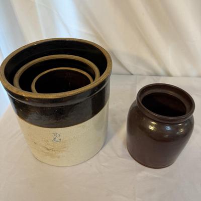Four Stoneware Crocks (SR-BM)