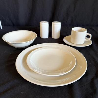 Set of White Dishes and Bowls (K-BM)