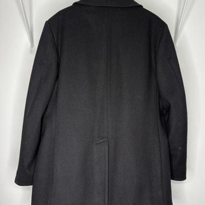 Men’s Vintage Black Wool Peacoat - Size Large