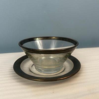 VTG Lot of Silver Banded Bowls & Bread & Butter Plate 1 Bowl is Dorothy Thorpe