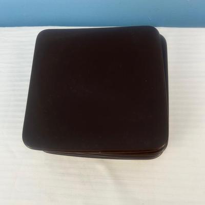 Set of 7: Brown Square plates - 2