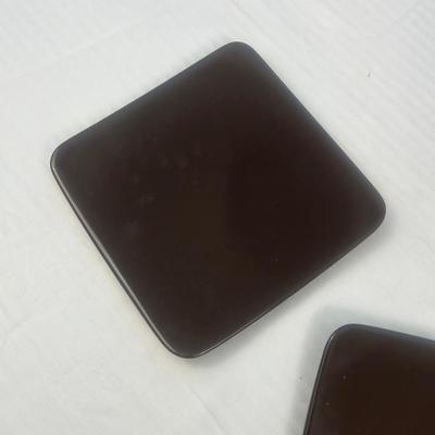 Set of 7: Brown Square plates - 2