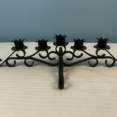 Iron candle holder
