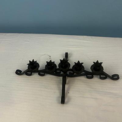 Iron candle holder