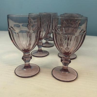 Set of 8: Stunning Purple Goblets Libbey Duratuff Plum - 13