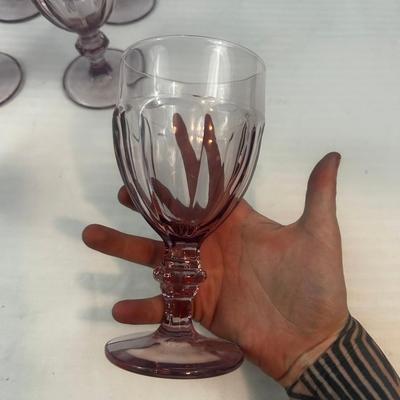 Set of 8: Stunning Purple Goblets Libbey Duratuff Plum - 13