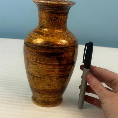 Metallic Glazed Vase - 14