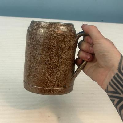 Set of 2: Pottery mug & small pitcher