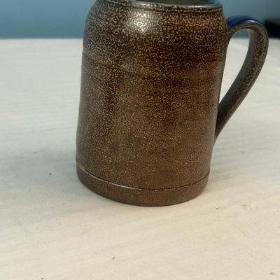 Set of 2: Pottery mug & small pitcher