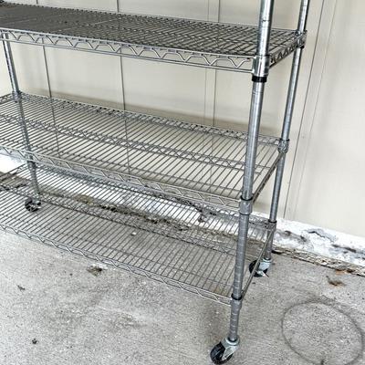 Heavy Duty Steel Shelf Rack on Casters #1