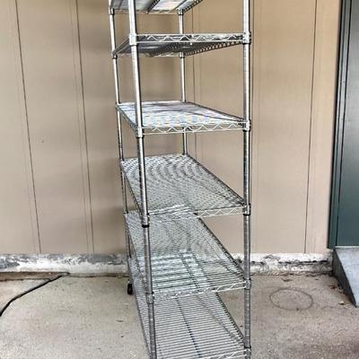 Heavy Duty Steel Shelf Rack on Casters #1