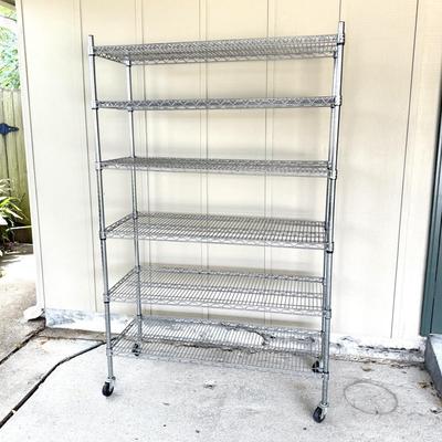 Heavy Duty Steel Shelf Rack on Casters #1