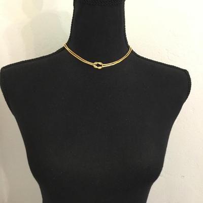 Vintage Hong Kong, gold toned snake, chain necklace