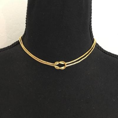 Vintage Hong Kong, gold toned snake, chain necklace