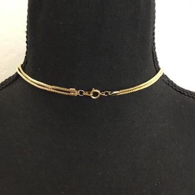 Vintage Hong Kong, gold toned snake, chain necklace