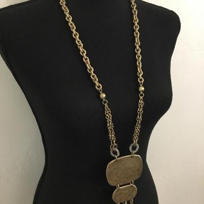 Satin gold, toned, large statement, necklace, jcrew