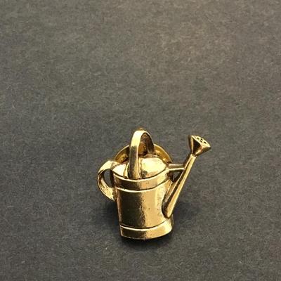 Vintage, gold, toned water can pin