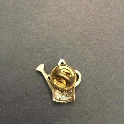 Vintage, gold, toned water can pin