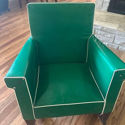 2 Midcentury Children's Rocking Chairs - Wood & Vinyl