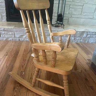 Sale Photo Thumbnail #8: Okay, maybe you've seen the wood rocker everywhere but where else have you seen the adorable padded vinyl rocker?