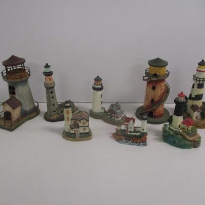 Resin & Metal Lighthouse Knick Knack Decor