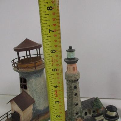 Resin & Metal Lighthouse Knick Knack Decor