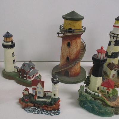 Resin & Metal Lighthouse Knick Knack Decor
