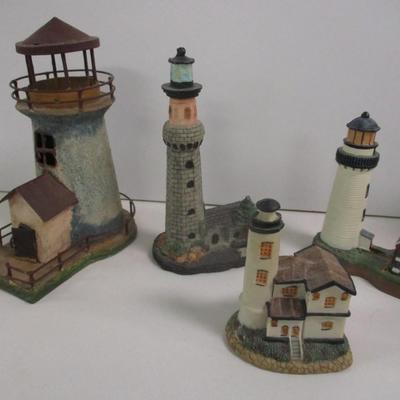Resin & Metal Lighthouse Knick Knack Decor