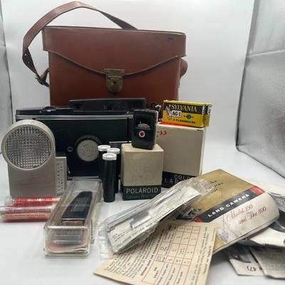 1950's Polaroid Land Camera 150 with ALL the Accessories Bundle