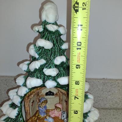 Ceramic Tree with Nativity Scene- Approx 12" Tall