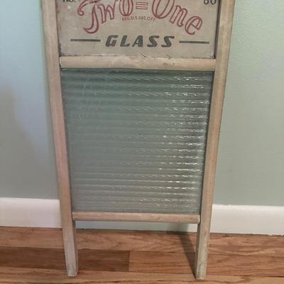 Rare WW2 Ribbed GLASS Hardwood by Carolina Washboard Co.