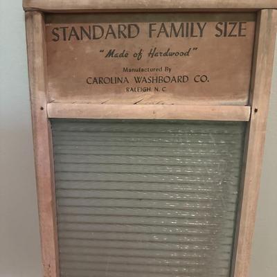 Rare WW2 Ribbed GLASS Hardwood by Carolina Washboard Co.