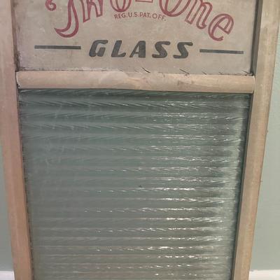 Rare WW2 Ribbed GLASS Hardwood by Carolina Washboard Co.