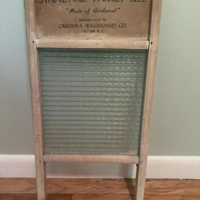 Rare WW2 Ribbed GLASS Hardwood by Carolina Washboard Co.