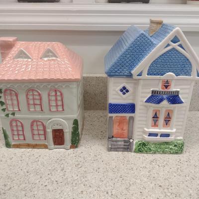 Pair of Ceramic Canisters