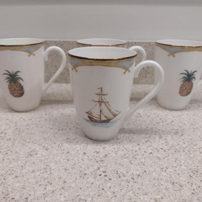 Lenox British Colonial Collection Mugs- Four Pieces
