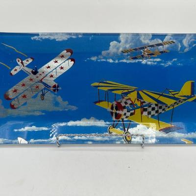 Jane Wooster Scott's Burton's Barnstormers Decorative Glass Tray