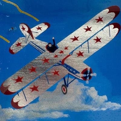 Jane Wooster Scott's Burton's Barnstormers Decorative Glass Tray