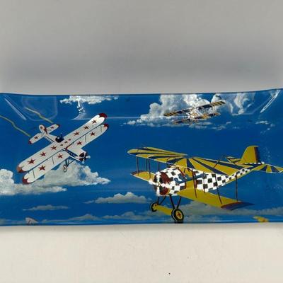 Jane Wooster Scott's Burton's Barnstormers Decorative Glass Tray